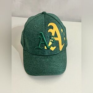 New Era 39Thirty Youth MLB Athletics A's Baseball Cap Embroidered Logo Green
